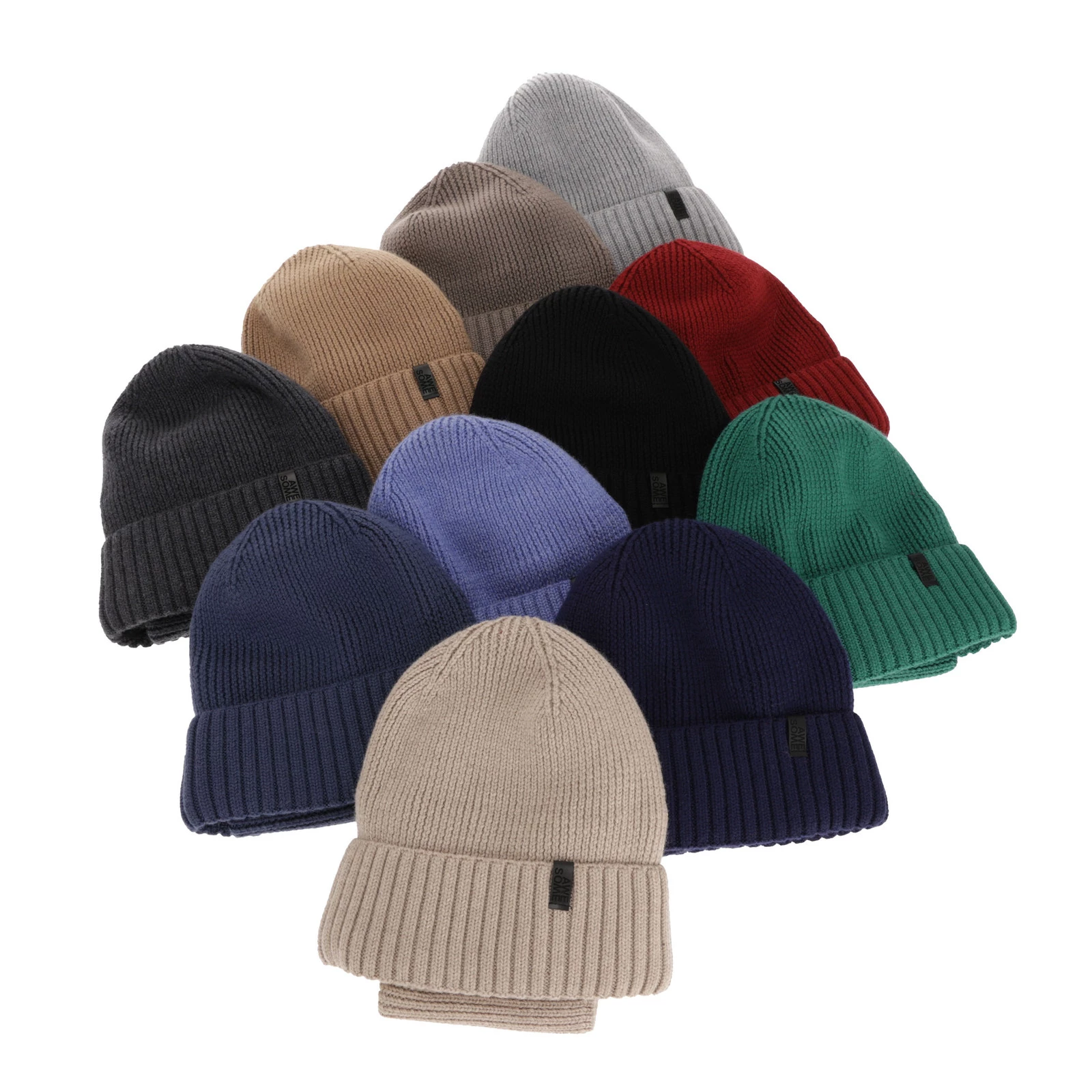 Czapka i komin dla chłopca, zimowy komplet, 100% wełniany merino, z podszyciem z wełny merino, szmaragdowy Harbin