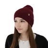 Czapka jesienna, zimowa damska, bordowa, wełna merino z kaszmirem, Alineta