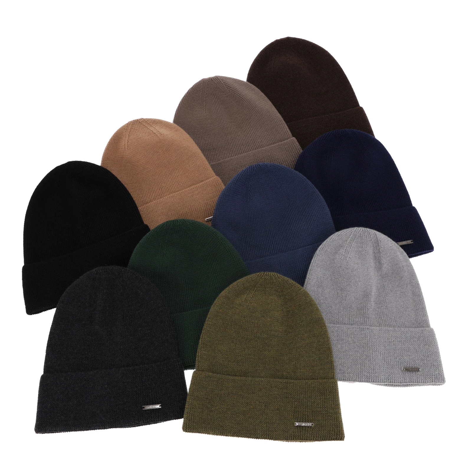 Czapka zimowa męska, zielona, 100% wełniana merino, Memfis