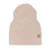 Czapka damska zimowa, wiosenna, kremowa, 100% wełniana merino Sophie