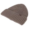 Czapka zimowa męska, khaki, 100% wełniana merino Brevin