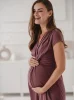 Sukienka ciążowa i do karmienia Loop krótki rękaw rose brown