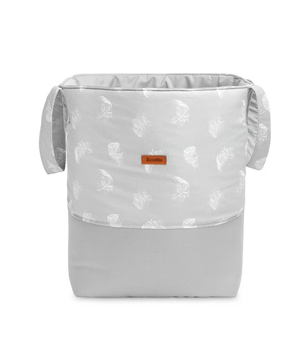 Sensillo Kosz Na Zabawki Piórka Szare