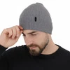 Czapka zimowa męska, szara, 100% wełniana merino, Thorin