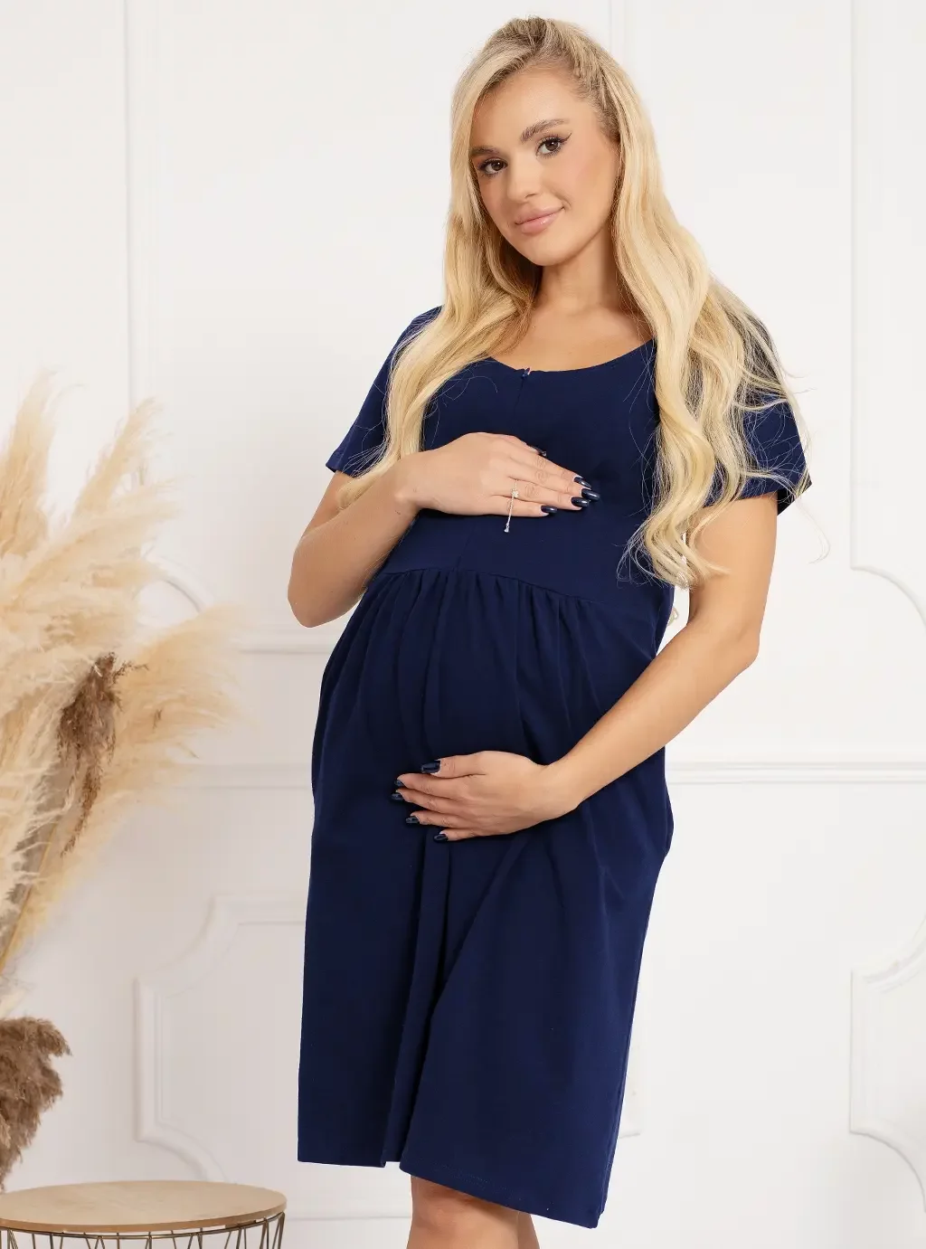 Koszula ciążowa Laura - granatowa