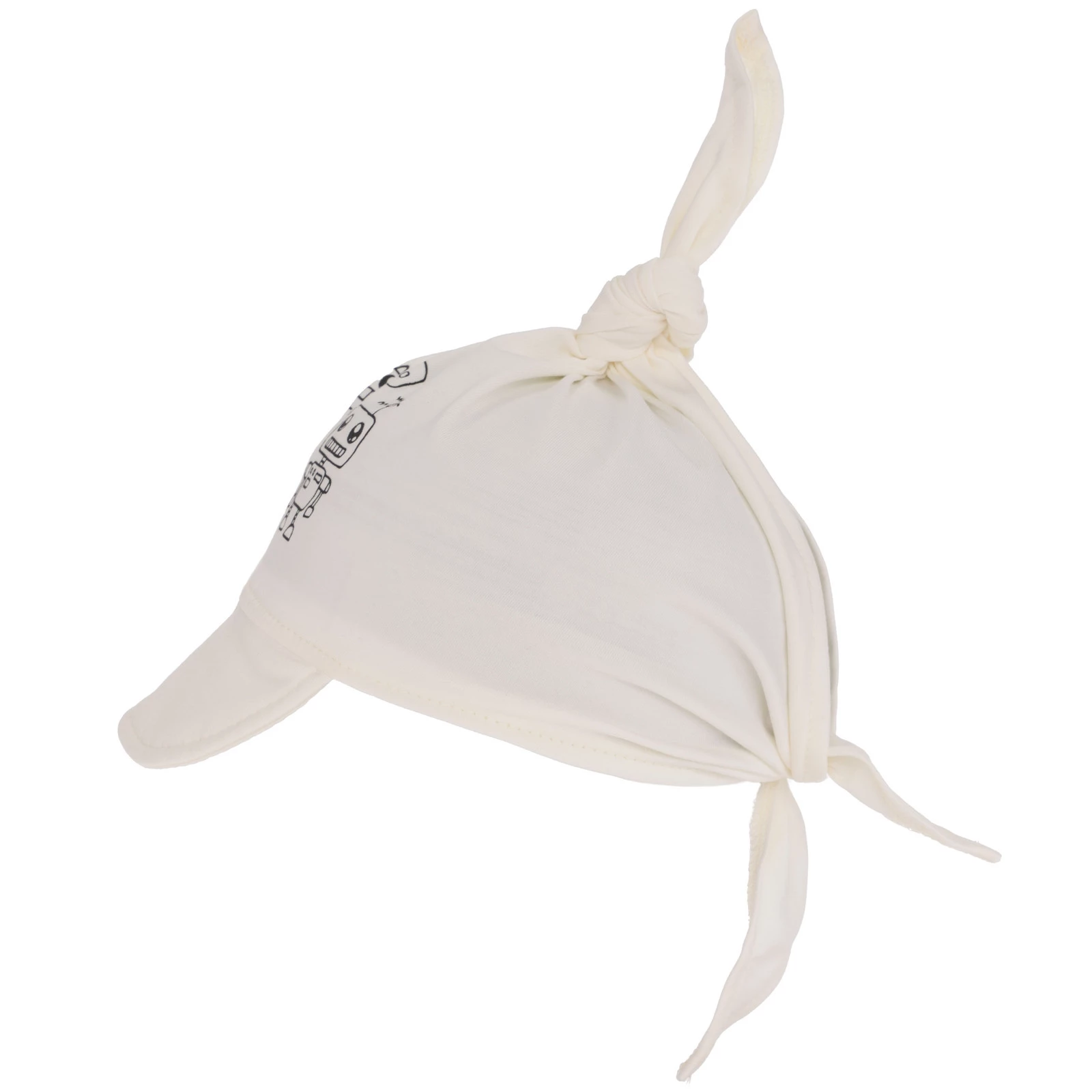 Chusta z daszkiem dla chłopca, kremowa, bawełniana Robik