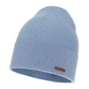 Czapka jesienna, zimowa damska, błękitna, 100% wełniana merino, Flerra