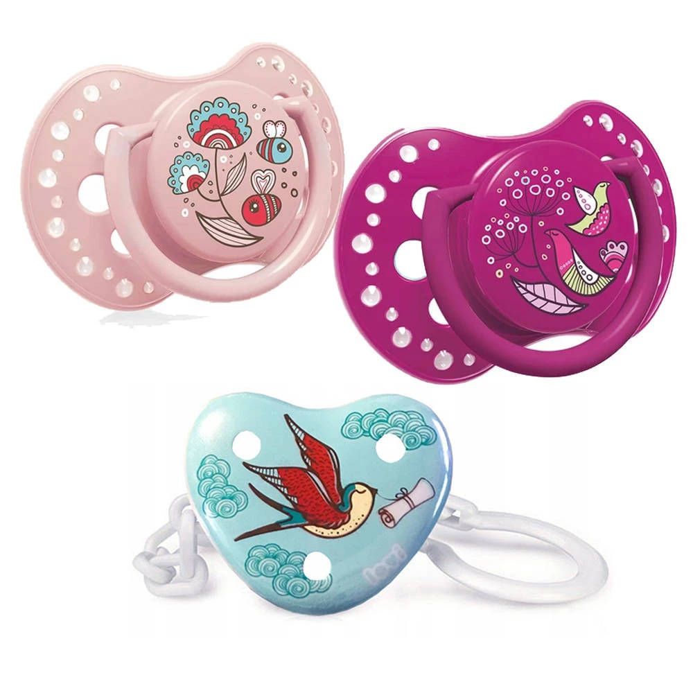 Smoczek Lovi + łańcuszek Folky 6-18m