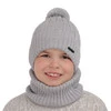 Czapka i komin dla chłopca zimowy komplet, camel, z pomponem, wełniany merino Talar