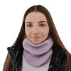 Komin zimowy damski, bordowy, z wełną merino Besta