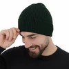 Czapka zimowa męska, zielona, 100% wełniana merino Thorin