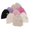 Czapka i komin dla dziewczynki jesienny, wiosenny komplet, fioletowy, 100% wełniany merino Magenta