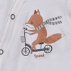 Body kopertowe Cute cars z bawełny organicznej Lisek - białe