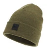 Czapka zimowa męska, dwuwarstwowa, khaki, 100% wełniana merino, Flims