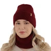 Czapka i komin dla dziewczynki zimowy komplet, czarny Edila