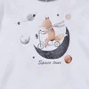Body niemowlęce Space tour z bawełny organicznej - białe