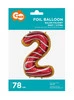 Złoty Balon Ciasteczko cyfra "2" -78cm