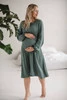 Sukienka ciążowa i do karmienia Lovely Dress Midi rękaw długi miętowa
