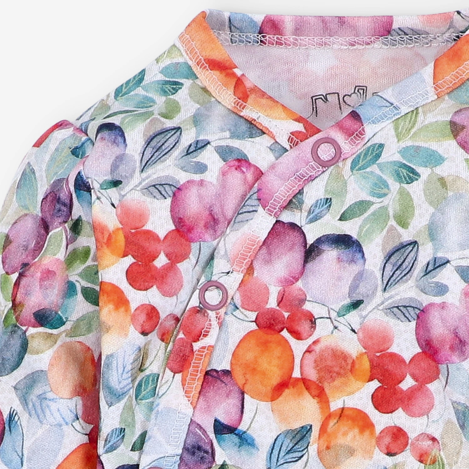 Body kopertowe Śliweczki z bawełny organicznej dla dziewczynki