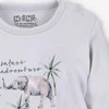 Body niemowlęce Safari adventure z bawełny organicznej - białe