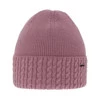 Czapka zimowa damska, fioletowa, z wełną merino, Febe