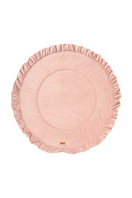 Sensillo Mata Do Zabawy Falbanka Velvet Brudny Retro Róż