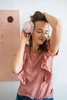 Bluzka do karmienia Milky Waves z krótkim rękawem herbal rose