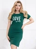 Koszula ciążowa Love my baby - butelkowa zieleń