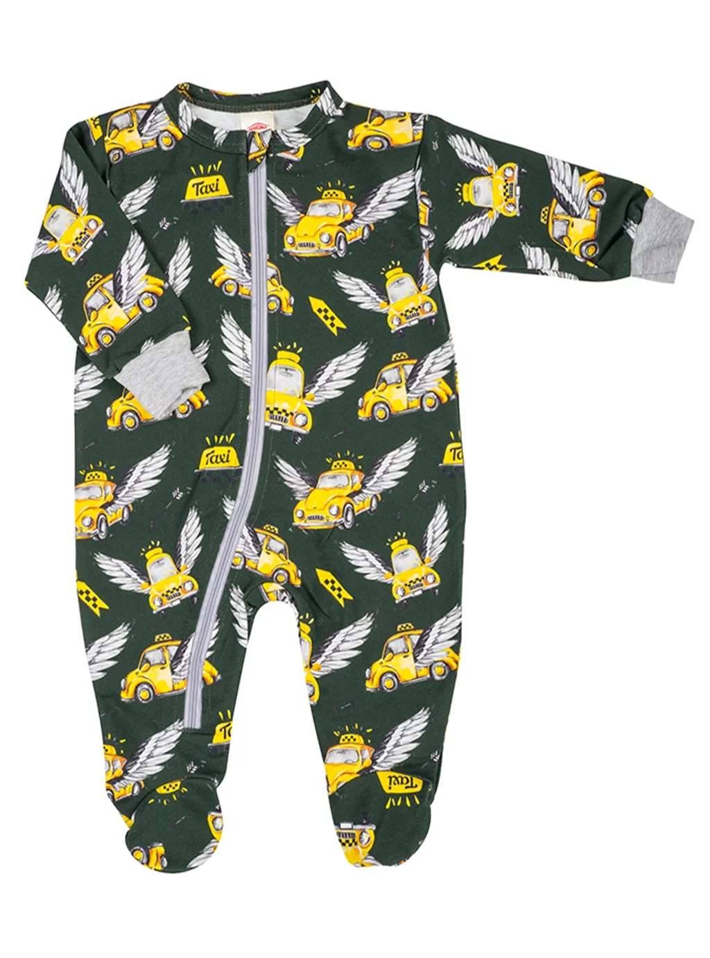 Pajacyk Niemowlęcy Taxi - Zielony