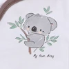 Białe body kopertowe SWEET KOALA z bawełny organicznej