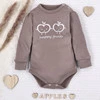 Body niemowlęce Happy Apples z bawełny organicznej - brązowe