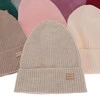 Czapka damska zimowa, beżowa, 100% wełniana merino Sophie