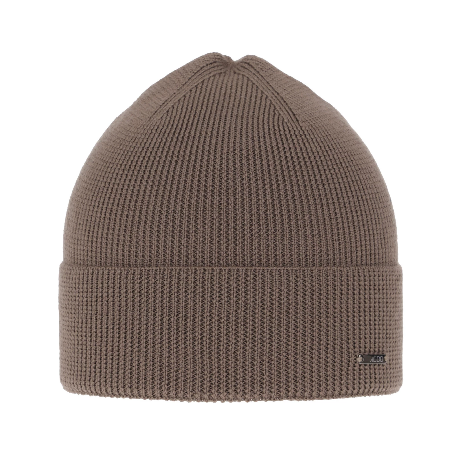 Czapka wiosenno-zimowa męska, jasnobrązowa, 100% wełniana merino, Memfis