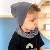 Czapka i komin dla chłopca jesienny, wiosenny komplet, czarny, bawełniany Hazel
