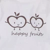 Body niemowlęce Happy fruits  z bawełny organicznej - białe