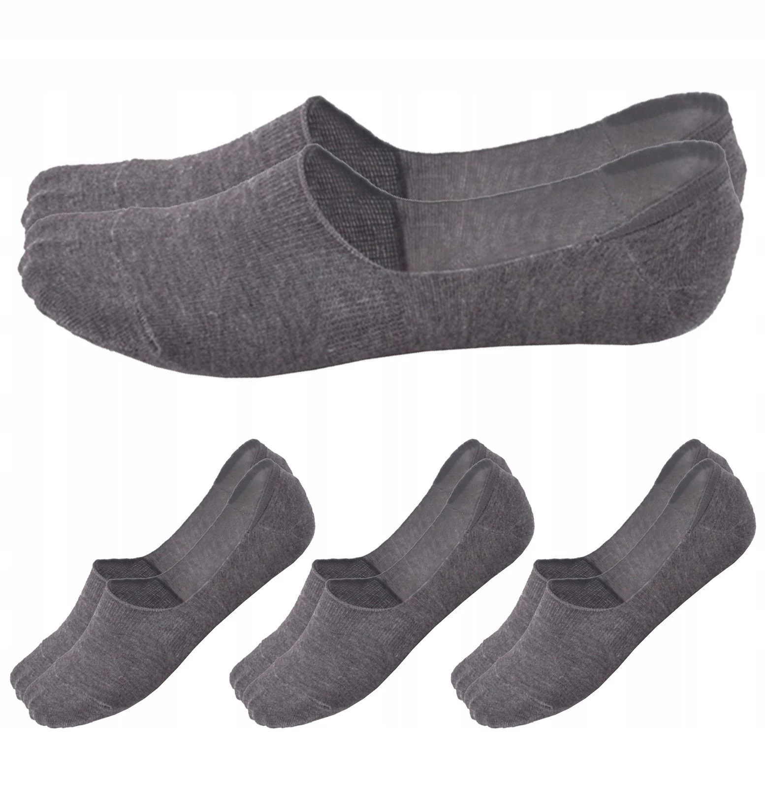 3x Skarpetki Stopki Bambusowe Damskie Szare