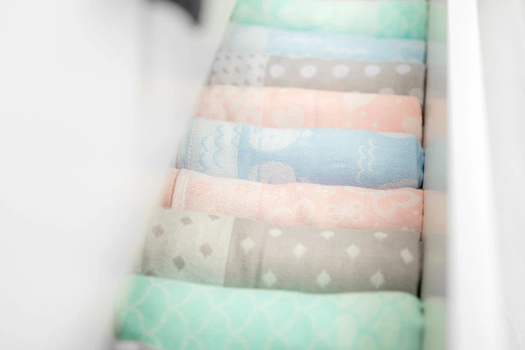 Sensillo Pielucha Bambusowa 65x75 Niebieski Zygzak