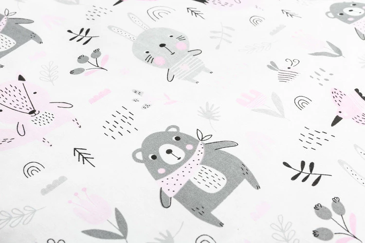 Sensillo Rożek Niemowlęcy Minky 75x75 Polana Różowy