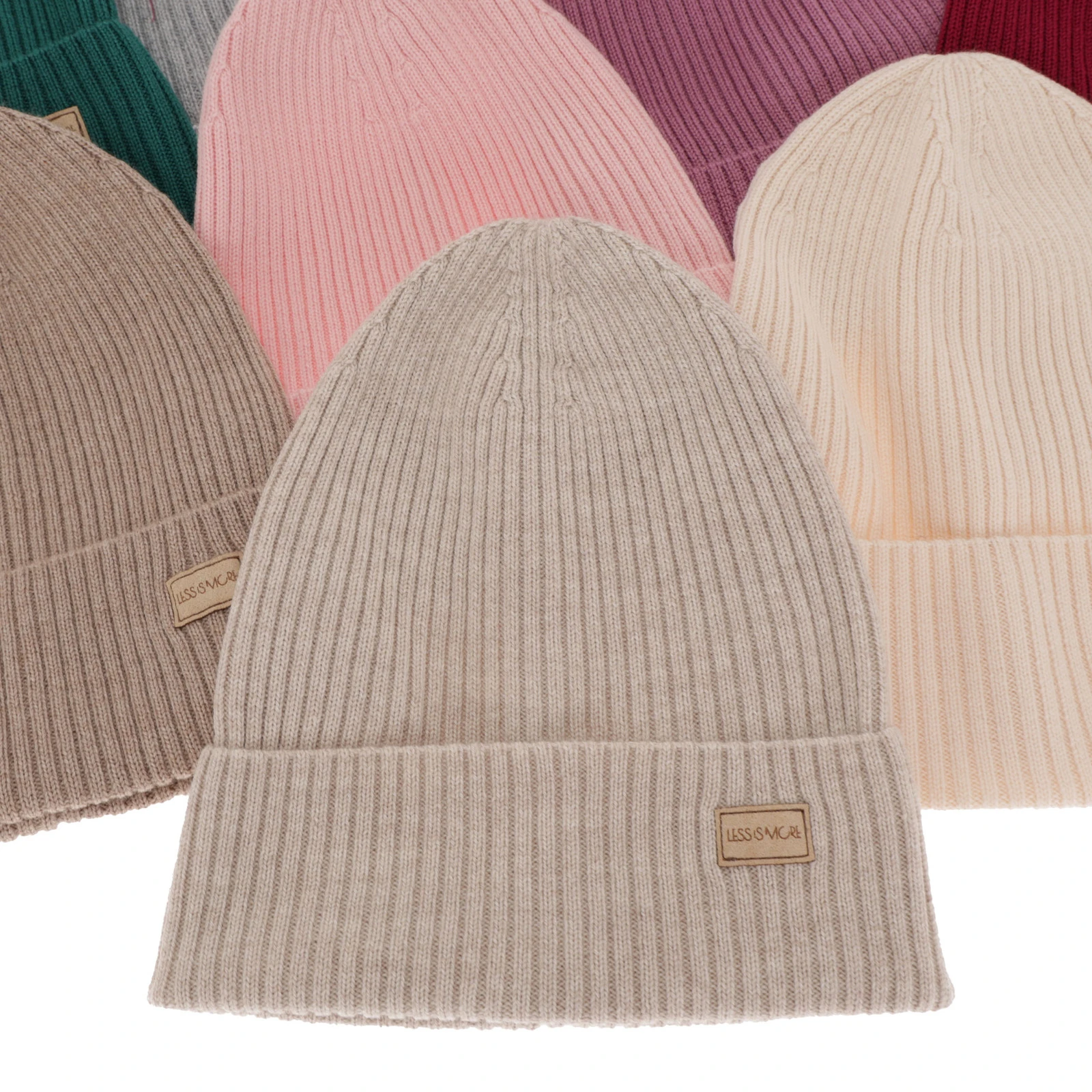 Czapka damska zimowa, wiosenna, bordowa, 100% wełniana merino Sophie