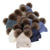 Czapka i komin dla chłopca, zimowy komplet, niebieski, 100% wełniany merino, podszyty polarem wełnianym, Lumio