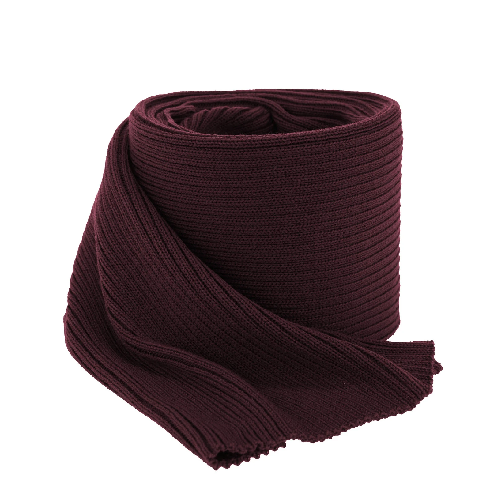 Szalik zimowy damski, burgundowy, 100% wełniany merino, Jessica