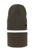 Czapka i komin dla chłopca jesienny, wiosenny komplet, khaki, bawełniany Frizi