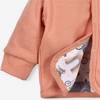 Dwuwarstwowa bluza niemowlęca Cute cars z bawełny organicznej dla chłopca - pomarańczowa