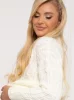 Sweter Winter warkocz - Ecru