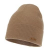 Czapka jesienna, zimowa damska, camel, 100% wełniana merino, Flerra