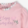 Body niemowlęce Pink flowers enjoy every day z bawełny organicznej  - różowe