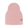 Czapka damska zimowa, jasnoróżowa, 100% wełniana merino Sophie