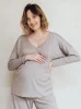 Longsleeve ciążowy i do karmienia MOCHA beżowy