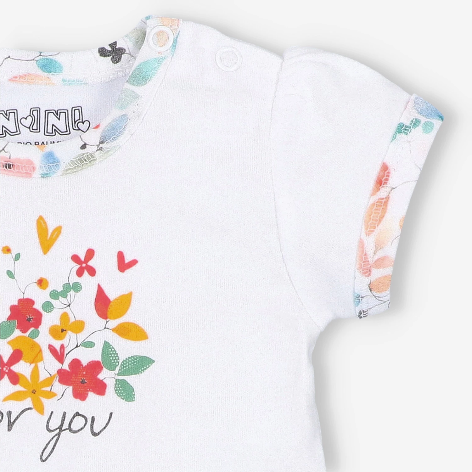 T-shirt niemowlęcy BICYCLE z bawełny organicznej dla dziewczynki