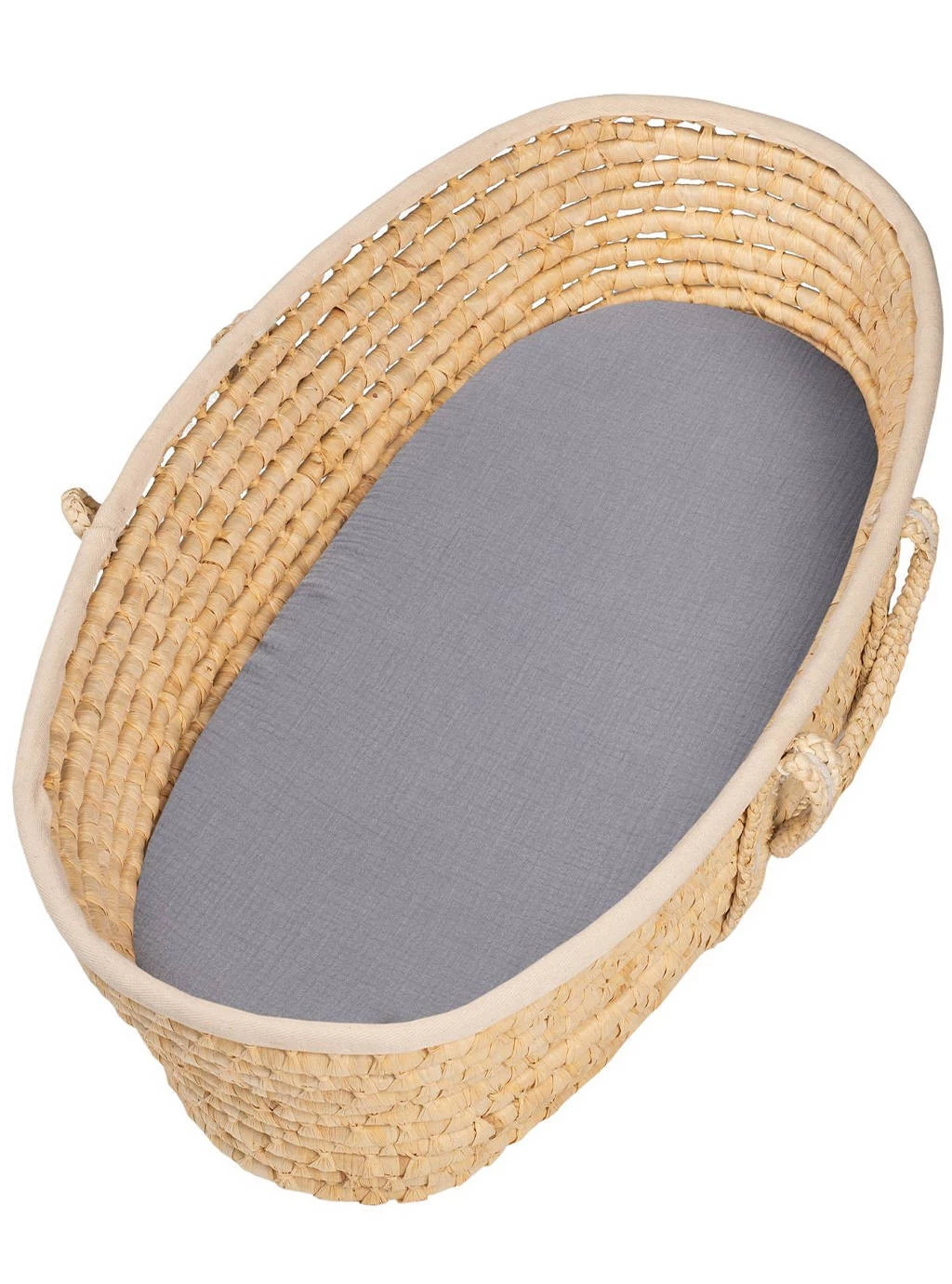 Prześcieradło muślinowe do kołyski - szare